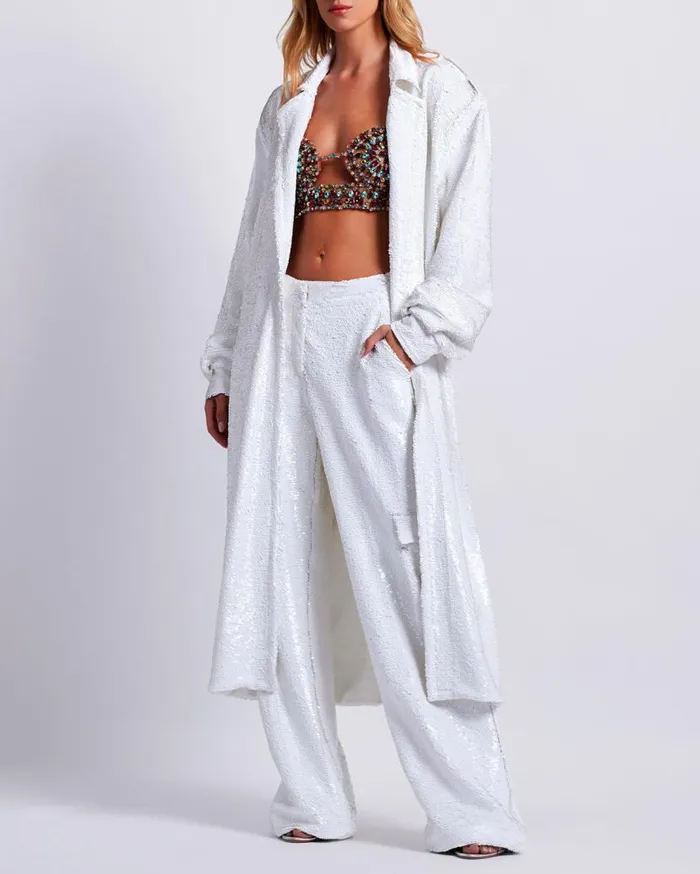 Ready To Wear Sequin Cargo Pants FINAL SALE PatBO Bottoms