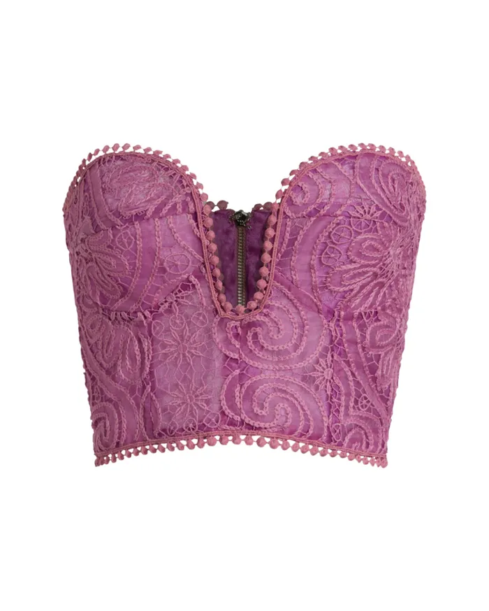 Ready To Wear Strapless Lace Bustier EXCLUSIVE PatBO Tops and Bodysuits