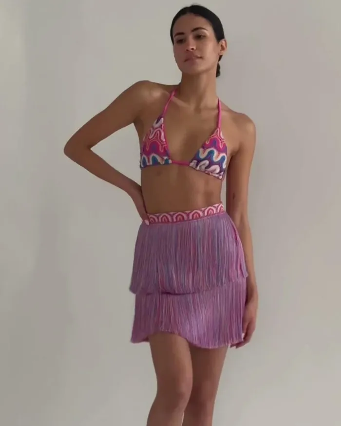 Ready To WearSwim FRINGE MINI SKIRT FINAL SALE PatBO Matching Sets