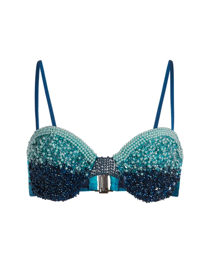 Ready To WearSwim HANDBEADED OMBRE BIKINI TOP FINAL SALE PatBO Matching Sets