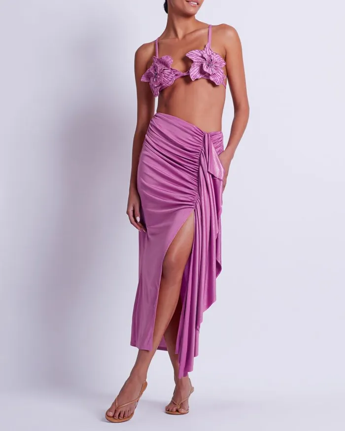 Ready To WearSwim Metallic Jersey Midi Skirt EXCLUSIVE PatBO Bottoms