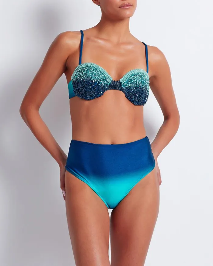 Ready To WearSwim OMBRE HIGH WAIST BIKINI BOTTOM FINAL SALE PatBO Matching Sets Ready To WearSwim OMBRE HIGH WAIST BIKINI BOTTOM FINAL SALE PatBO Matching Sets
