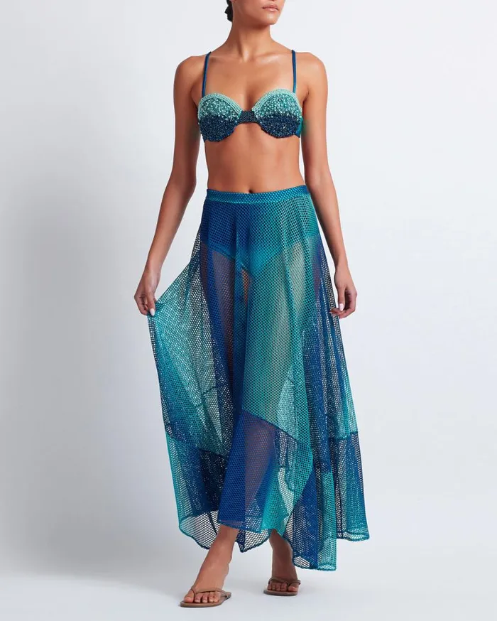 Ready To WearSwim OMBRE NETTED BEACH SKIRT FINAL SALE PatBO Matching Sets