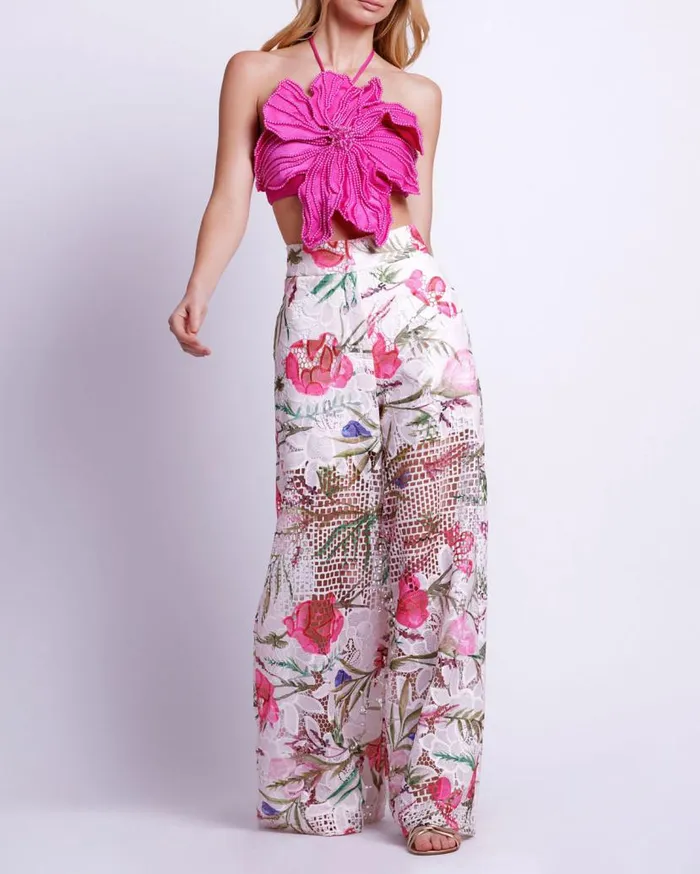 Ready To Wear Viera Lace Pants PatBO Bottoms