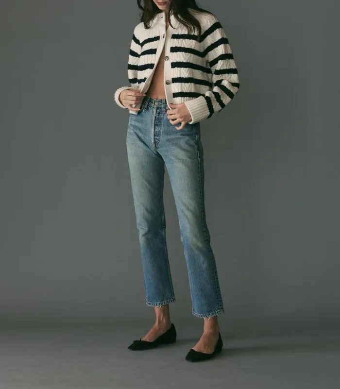 RITA CARDIGAN Calais Stripe Shop DEN Knitwear