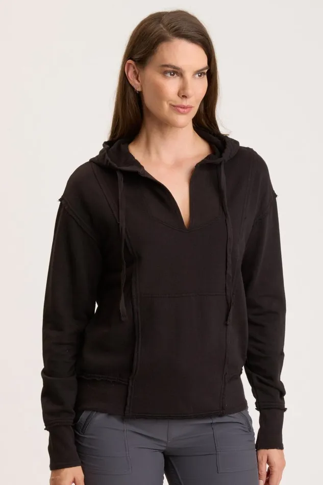 Rosalyn Hoodie Black Clothing XCVI Sweatshirts