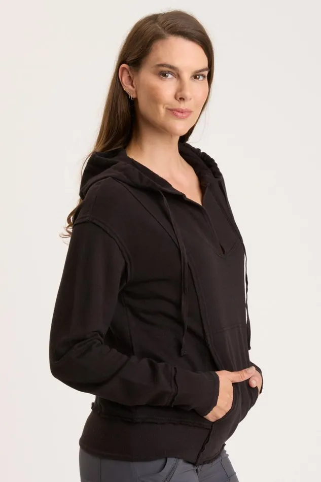 Rosalyn Hoodie Black Clothing XCVI Sweatshirts
