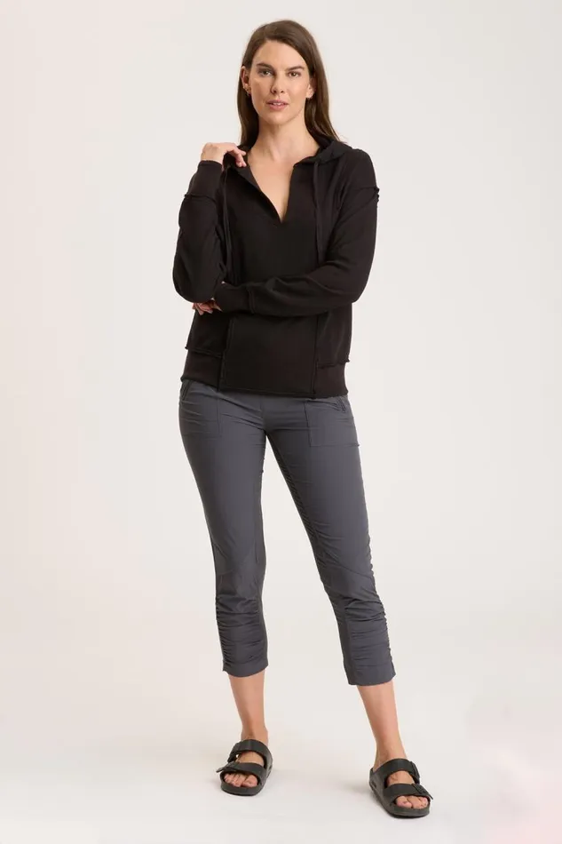 Rosalyn Hoodie Black Clothing XCVI Sweatshirts