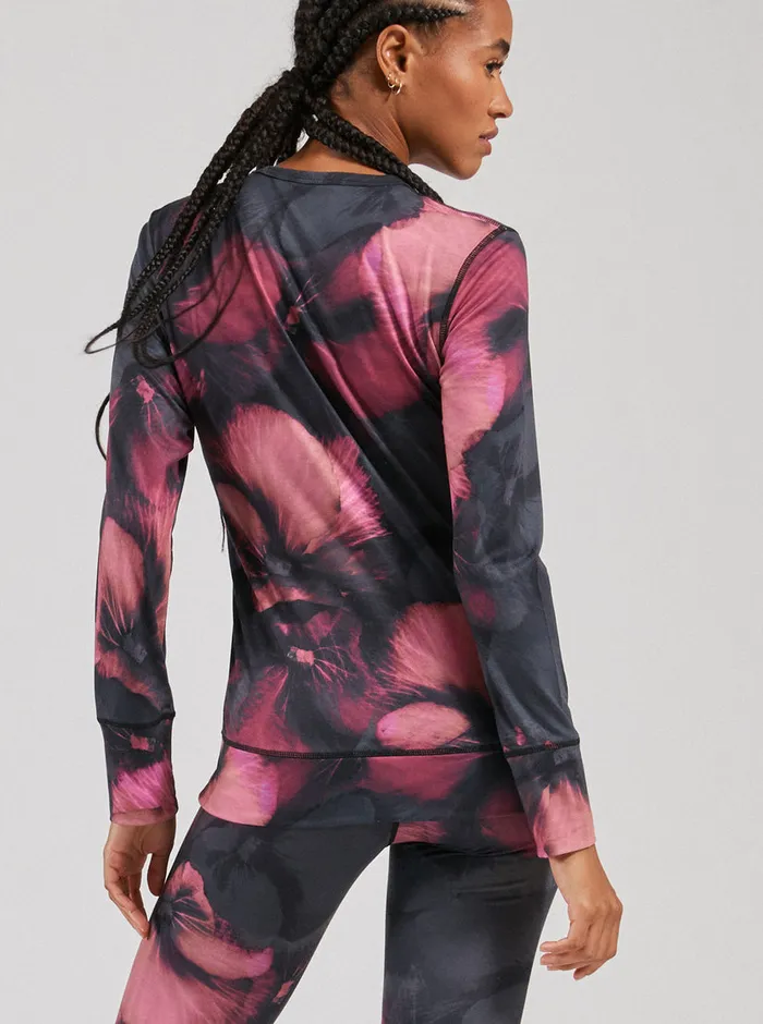 Roxy Base Layers Daybreak Technical Base Layer Top True Black Pansy Pansy 8211 Womens