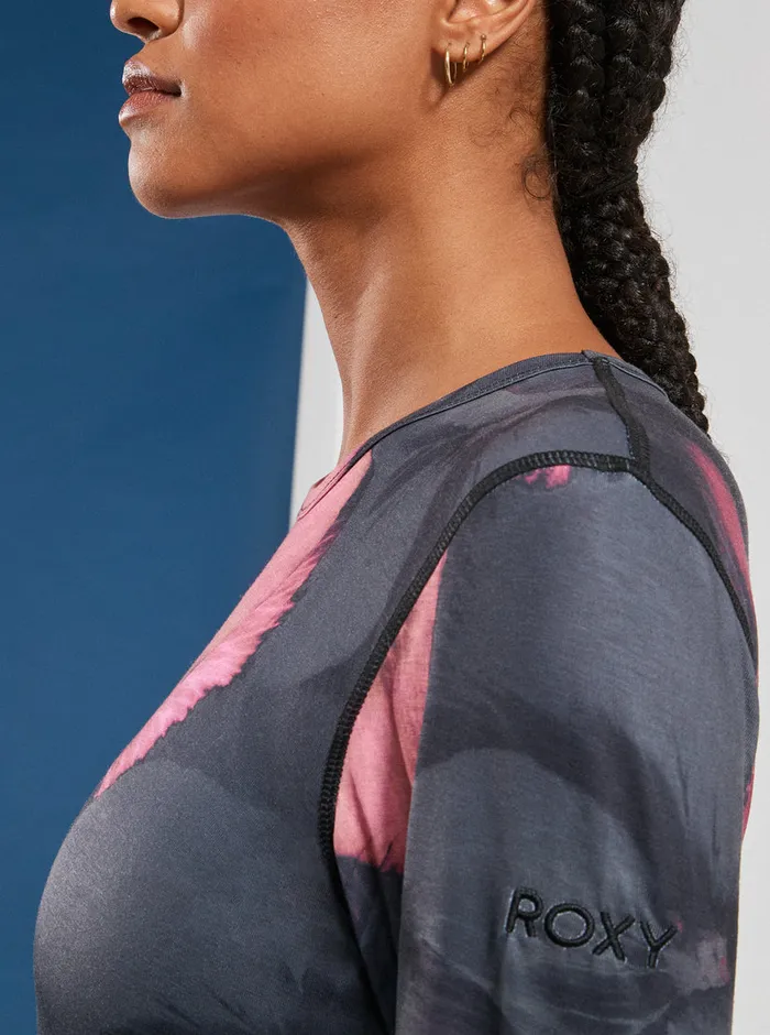 Roxy Base Layers Daybreak Technical Base Layer Top True Black Pansy Pansy 8211 Womens