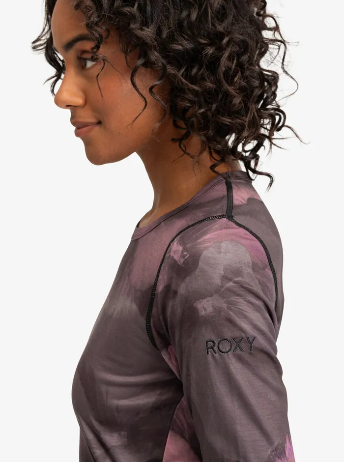 Roxy Base Layers Daybreak Technical Base Layer Top True Black Pansy Pansy 8211 Womens