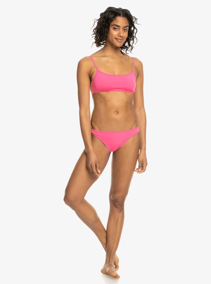 Roxy Bikini Bottoms Beach Classics Moderate Bikini Bottoms Shocking Pink 8211 Womens