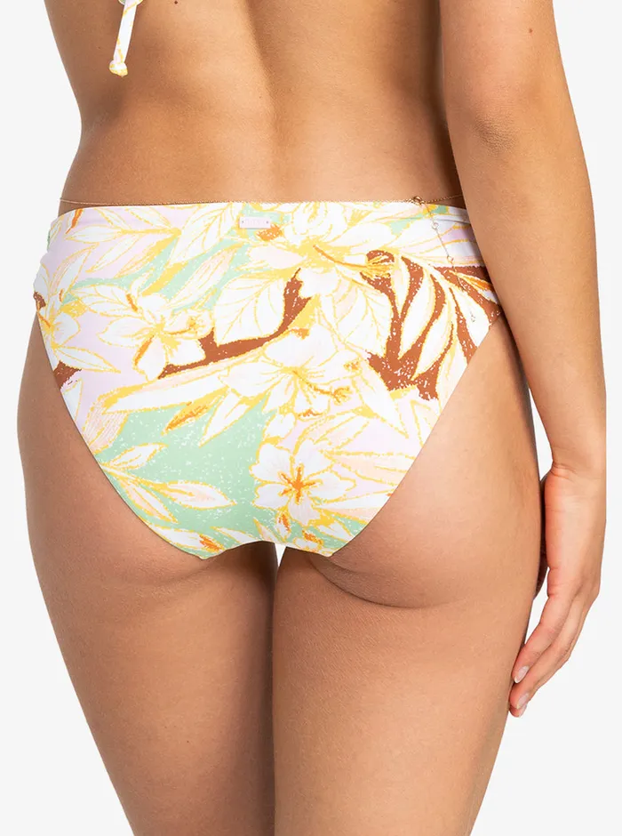 Roxy Bikini Bottoms Printed Beach Classics Strap Hipste Bikini Bottoms Quiet Green Coast 2 Coast 8211 Womens
