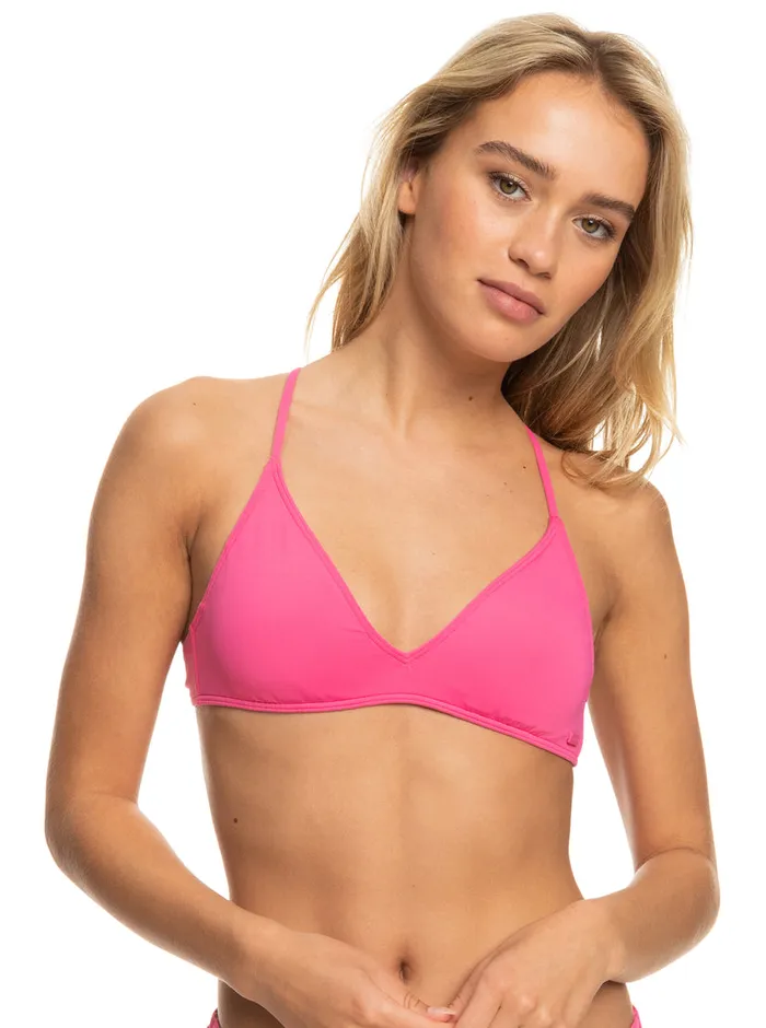 Roxy Bikini Tops Beach Classics Triangle Bikini Top Shocking Pink 8211 Womens Roxy Bikini Tops Beach Classics Triangle Bikini Top Shocking Pink 8211 Womens