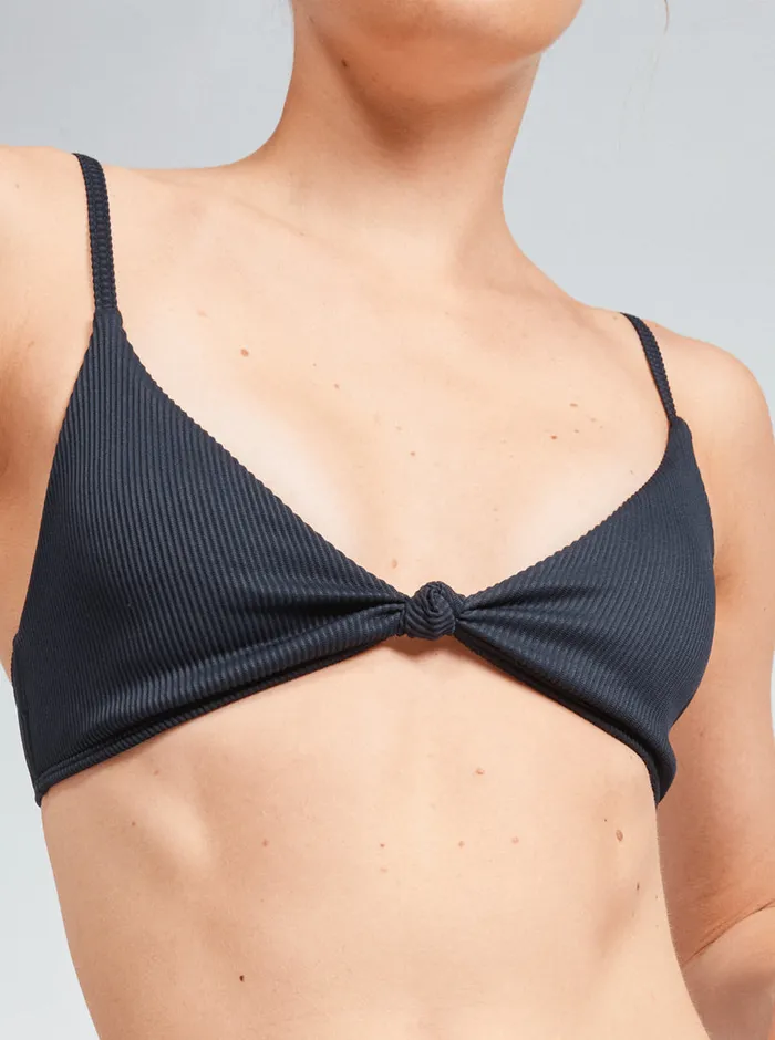Roxy Bikini Tops Love The Surf Knot Bikini Top Anthracite 8211 Womens