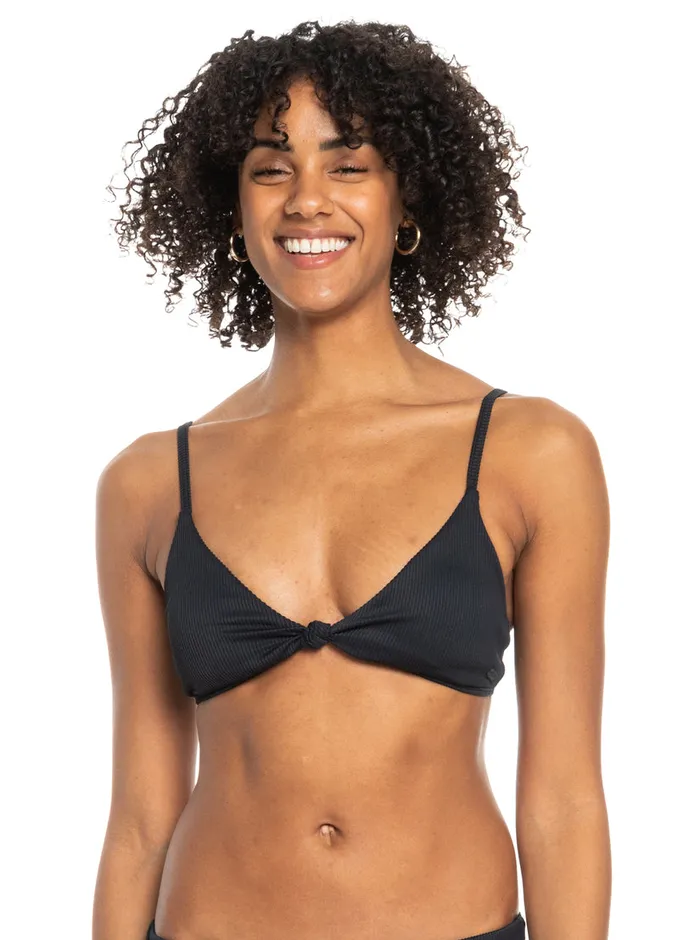 Roxy Bikini Tops Love The Surf Knot Bikini Top Anthracite 8211 Womens