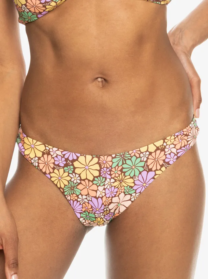 Roxy Bikinis All About Sol High Leg Moderate Bikini Bottoms Root Beer All About Sol Mini 8211 Womens
