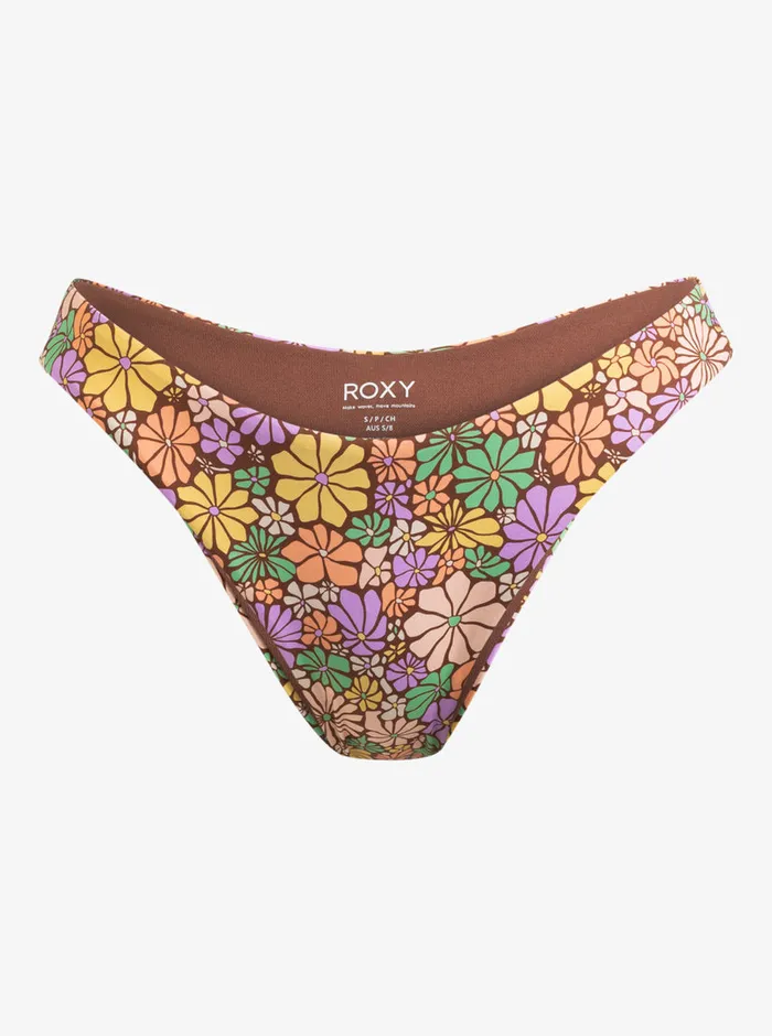 Roxy Bikinis All About Sol High Leg Moderate Bikini Bottoms Root Beer All About Sol Mini 8211 Womens