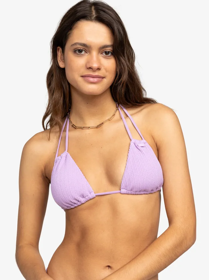 Roxy Bikinis Aruba Mini Tiki Triangle Bikini Top Crocus Petal 8211 Womens