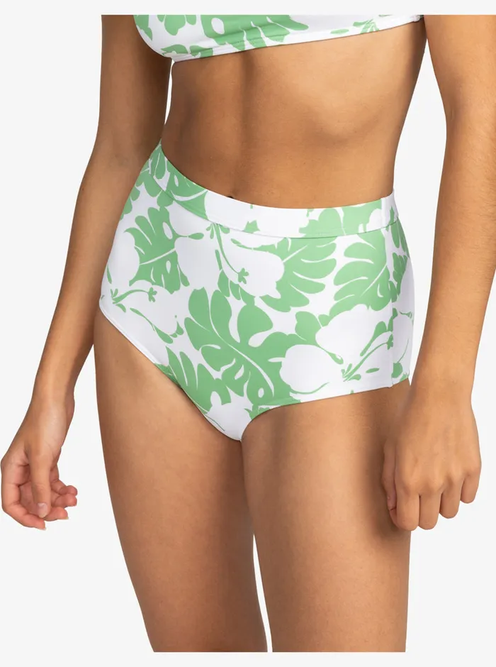 Roxy Bikinis OG High Waist Shorty Bikini Bottoms Zephyr Green Og Roxy Small 8211 Womens