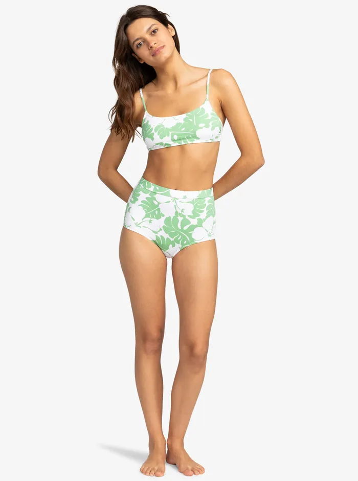 Roxy Bikinis OG High Waist Shorty Bikini Bottoms Zephyr Green Og Roxy Small 8211 Womens