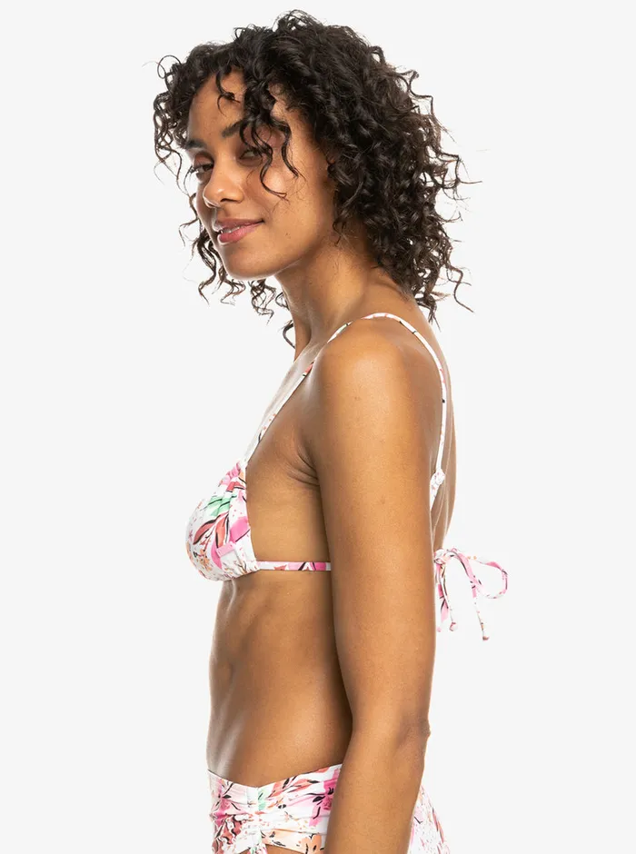 Roxy Bikinis Printed Beach Classics Bralette Bikini Top White Happy Tropical Swim 8211 Womens