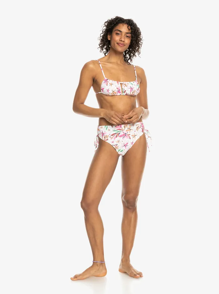 Roxy Bikinis Printed Beach Classics Bralette Bikini Top White Happy Tropical Swim 8211 Womens