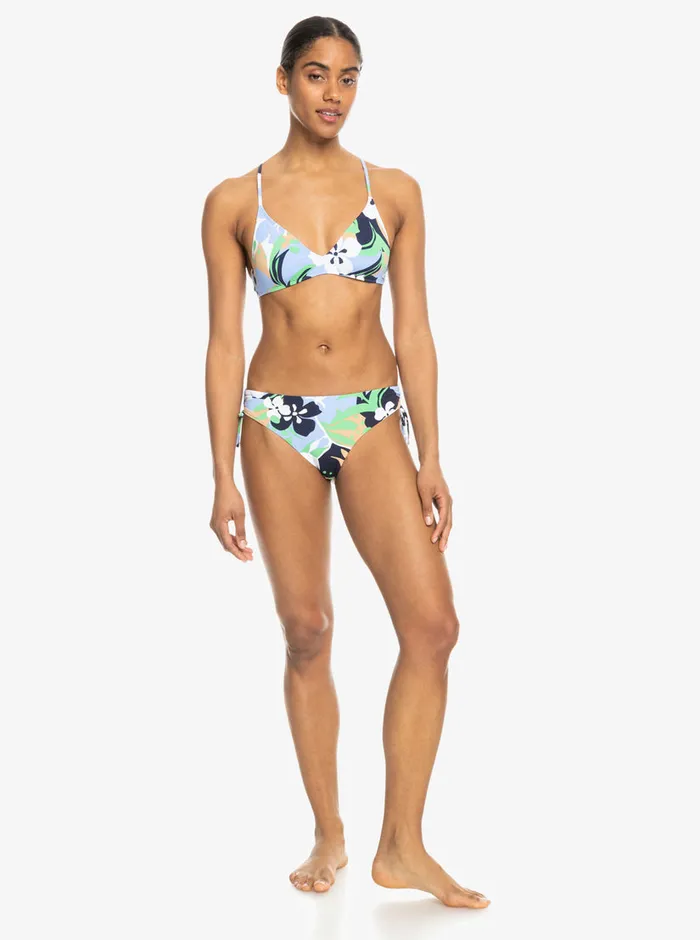 Roxy Bikinis Printed Beach Classics Hipster SideTie Bikini Bottoms Vintage Indigo Archive Roxy 8211 Womens