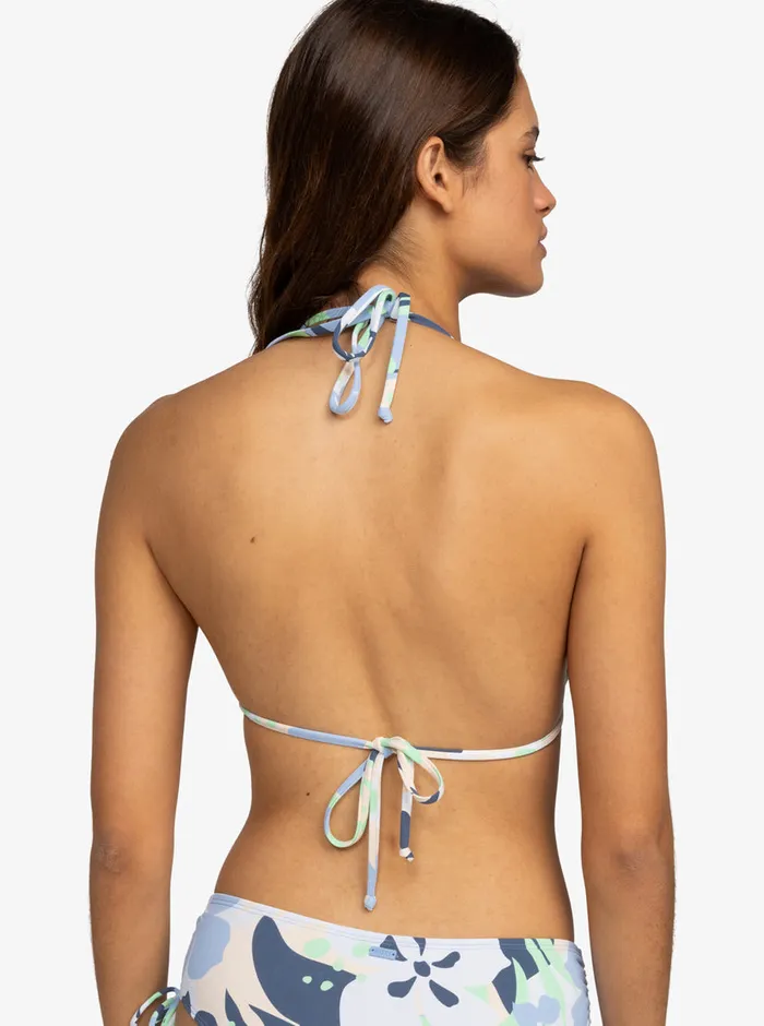 Roxy Bikinis Printed Beach Classics Mini Tiki Tri Bikini Top Vintage Indigo Archive Roxy 8211 Womens