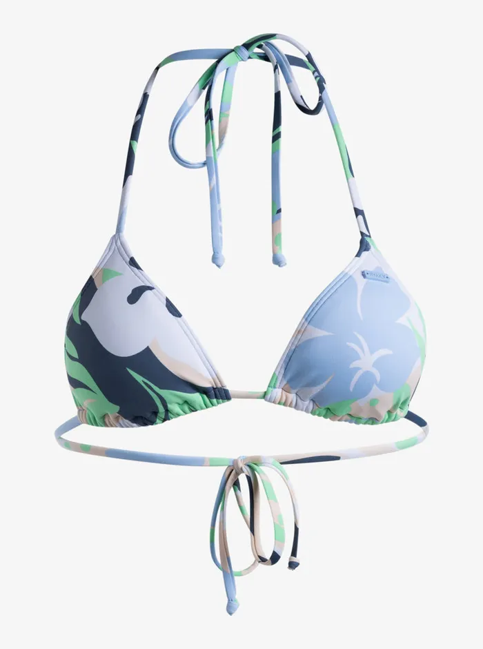 Roxy Bikinis Printed Beach Classics Mini Tiki Tri Bikini Top Vintage Indigo Archive Roxy 8211 Womens