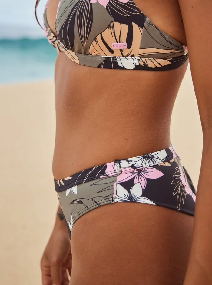 Roxy Bikinis Pro The Snap Turn Cheeky Bikini Bottoms Anthracite Classic Pro Surf 8211 Womens