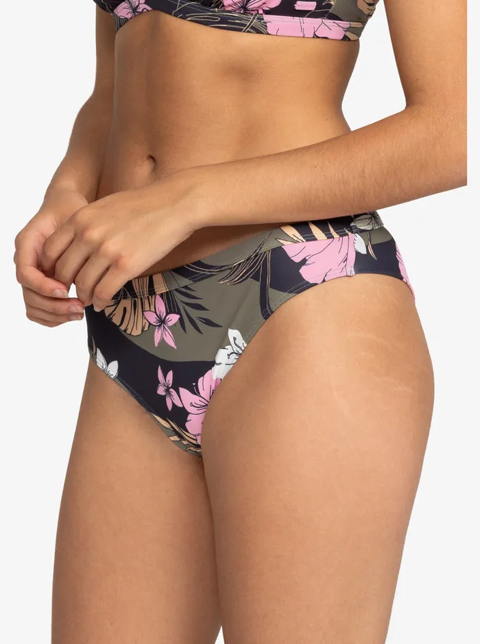 Roxy Bikinis Pro The Snap Turn Cheeky Bikini Bottoms Anthracite Classic Pro Surf 8211 Womens