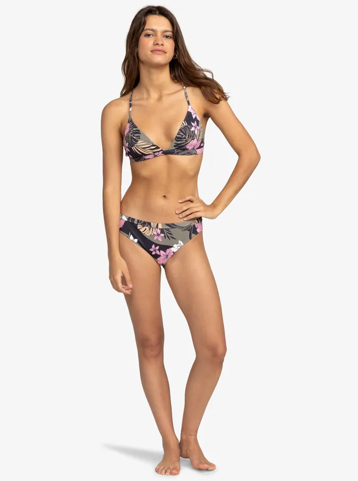 Roxy Bikinis Pro The Snap Turn Cheeky Bikini Bottoms Anthracite Classic Pro Surf 8211 Womens