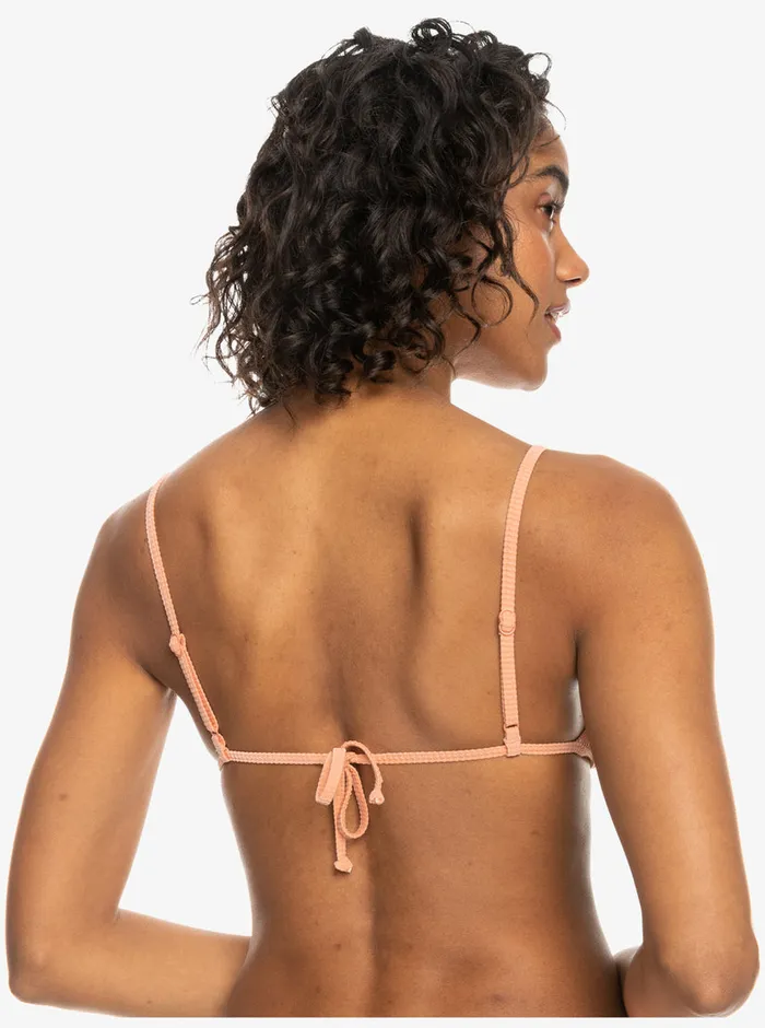 Roxy Bikinis Rib Love The Quiver Bikini Top Salmon 8211 Womens