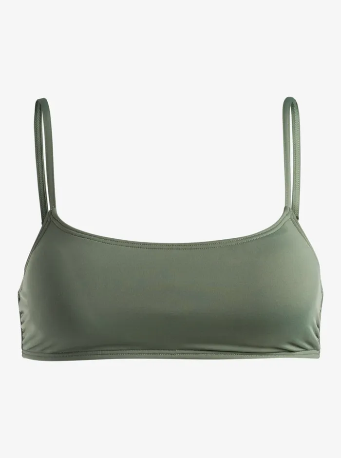 Roxy Bikinis Solid Beach Classics Bralette Bikini Top Agave Green 8211 Womens
