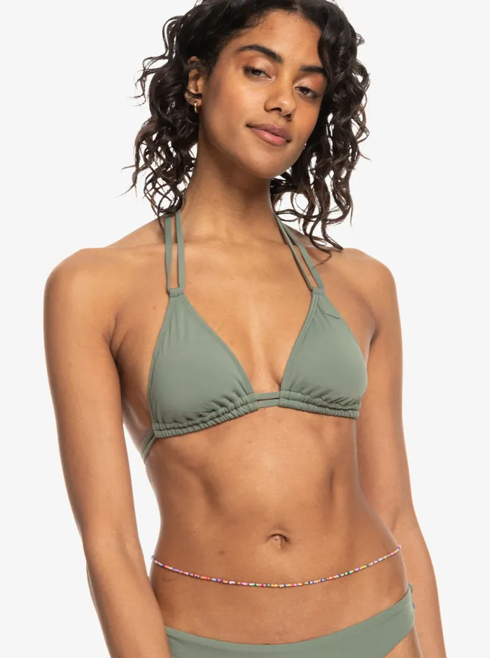 Roxy Bikinis Solid Beach Classics Mini Tikitri Bikini Top Agave Green 8211 Womens Roxy Bikinis Solid Beach Classics Mini Tikitri Bikini Top Agave Green 8211 Womens
