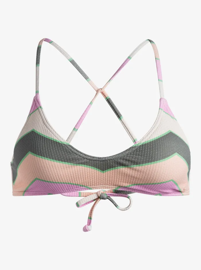 Roxy Bikinis Vista Stripe Strappy Bra Bikini Top Agave Green Very Vista Stripe 8211 Womens