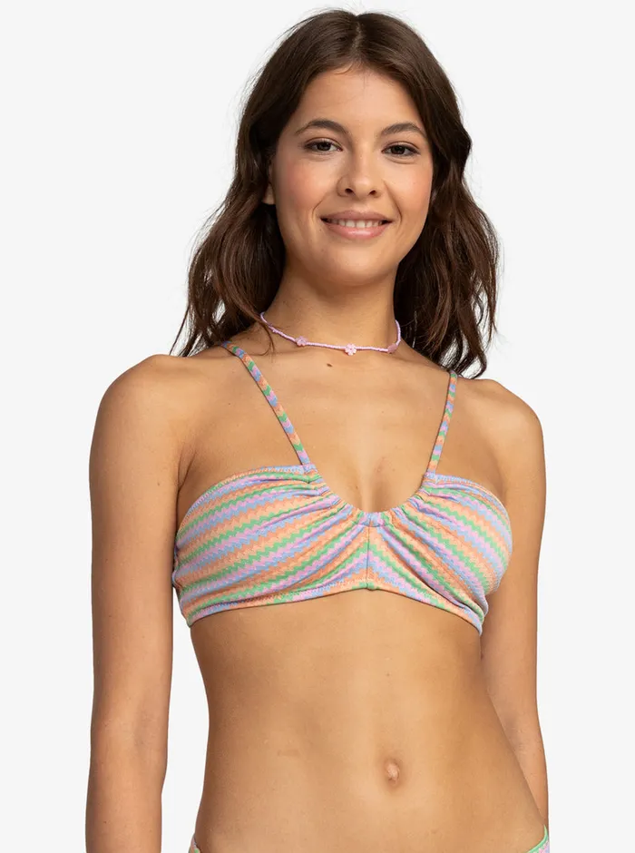 Roxy Bikinis Wavy Stripe Fashion Bralette Bikini Top Papaya Wavy Stripe S 8211 Womens Roxy Bikinis Wavy Stripe Fashion Bralette Bikini Top Papaya Wavy Stripe S 8211 Womens