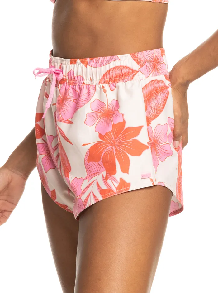 Roxy Boardshorts New Fashion Board Shorts Pale Dogwood Lhibiscus 8211 Womens