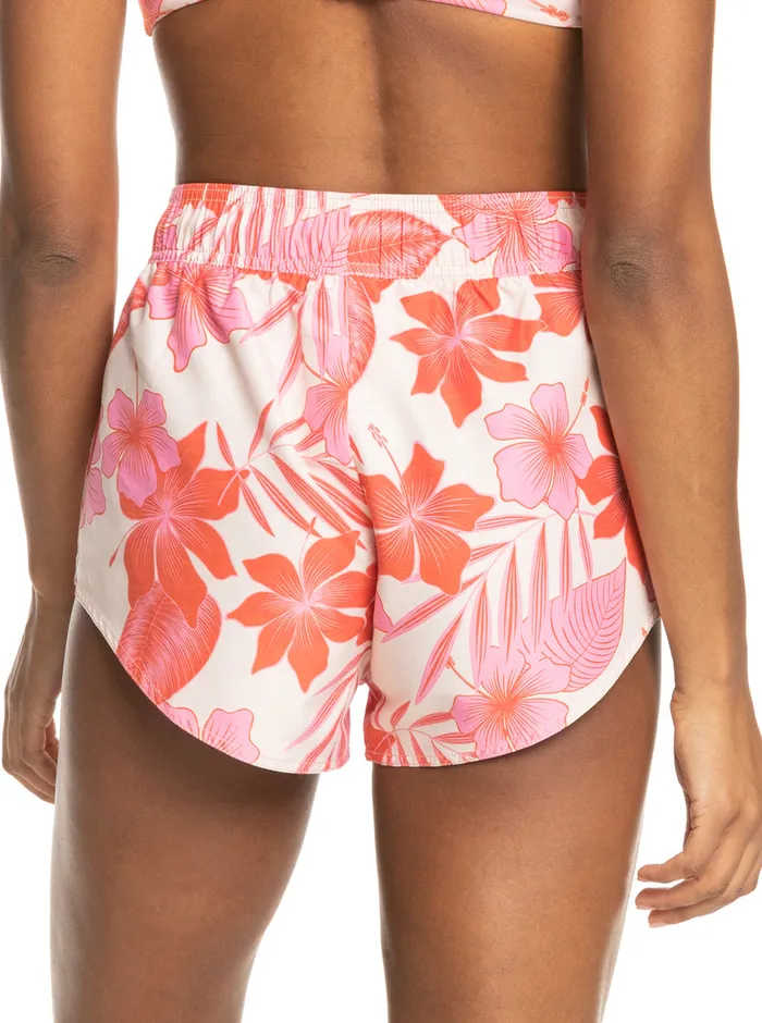 Roxy Boardshorts New Fashion Board Shorts Pale Dogwood Lhibiscus 8211 Womens