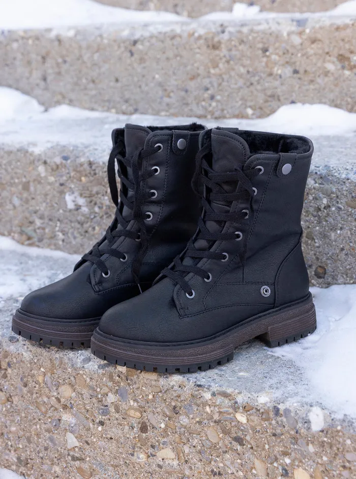 Roxy Boots Bruna LaceUp Boots Black 8211 Womens