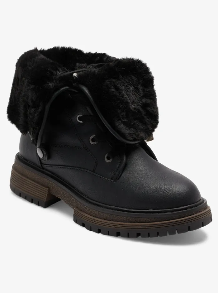 Roxy Boots Bruna LaceUp Boots Black 8211 Womens