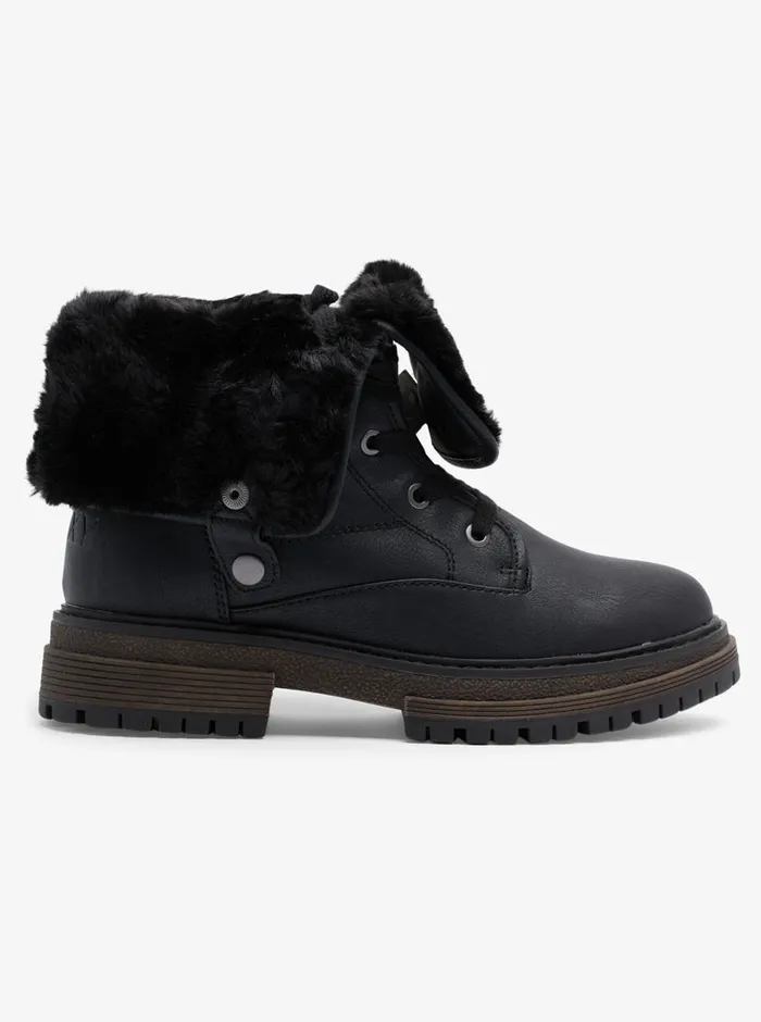 Roxy Boots Bruna LaceUp Boots Black 8211 Womens