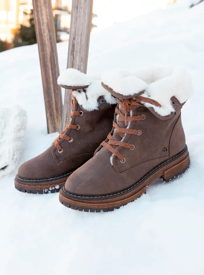 Roxy Boots Bruna LaceUp Boots Chocolate 8211 Womens