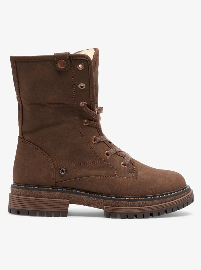 Roxy Boots Bruna LaceUp Boots Chocolate 8211 Womens