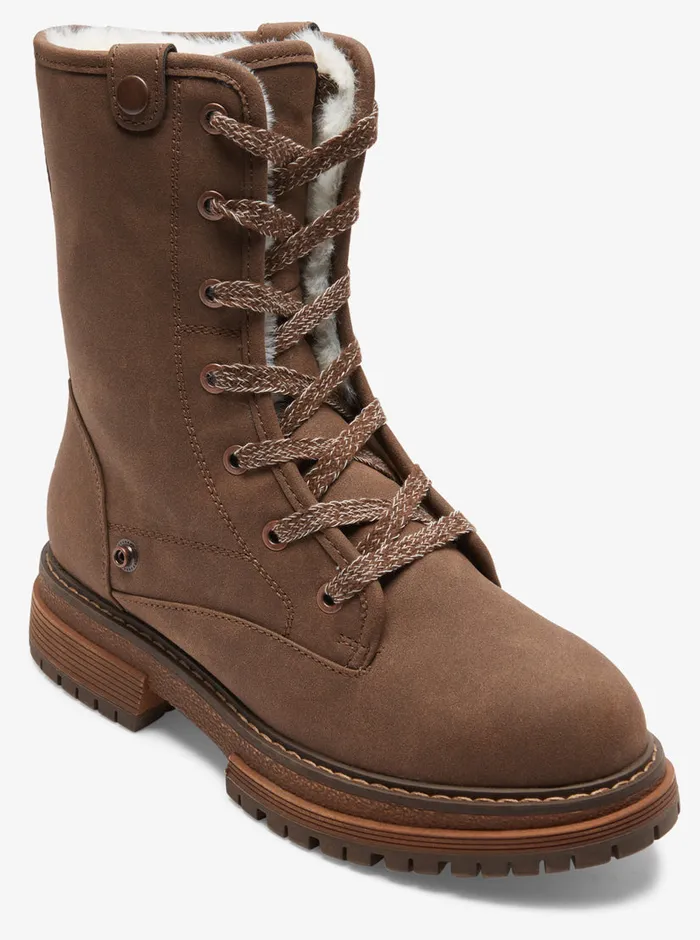 Roxy Boots Bruna LaceUp Boots Chocolate 8211 Womens