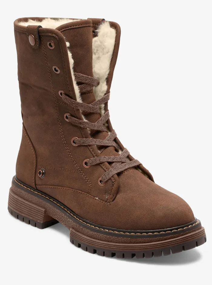 Roxy Boots Bruna LaceUp Boots Chocolate 8211 Womens