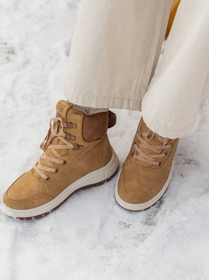 Roxy Boots Karmel LaceUp Boots Tan 8211 Womens