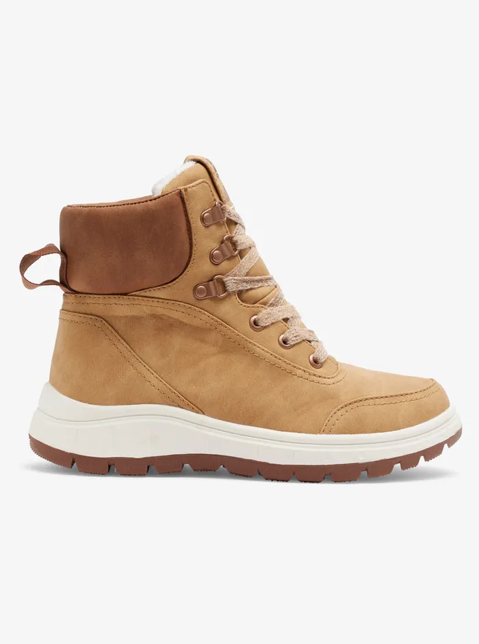 Roxy Boots Karmel LaceUp Boots Tan 8211 Womens