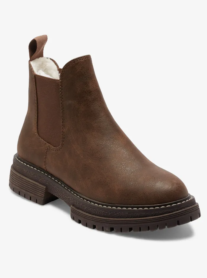 Roxy Boots Lorena Chelsea SlipOn Boots Brown 8211 Womens